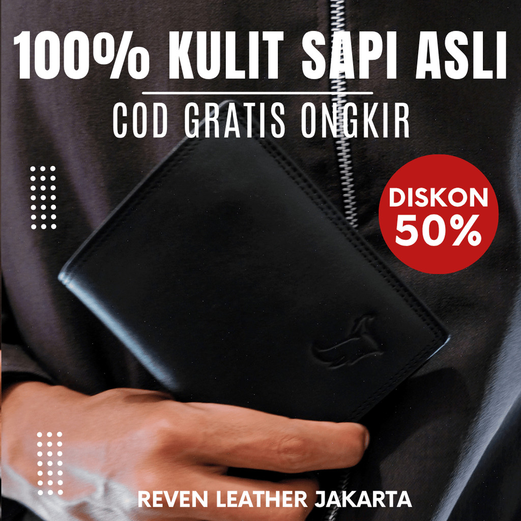 Wilona Leather - FREE GRAFIR Noire Wallet Dompet Kulit Asli Pria Model Trifold Kapasitas Besar Grain