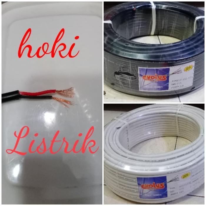 kabel listrik h-yo 2x1.5 evolus/roll(50m) /kabel serabut bukan eterna - Putih by Mitra Hobby