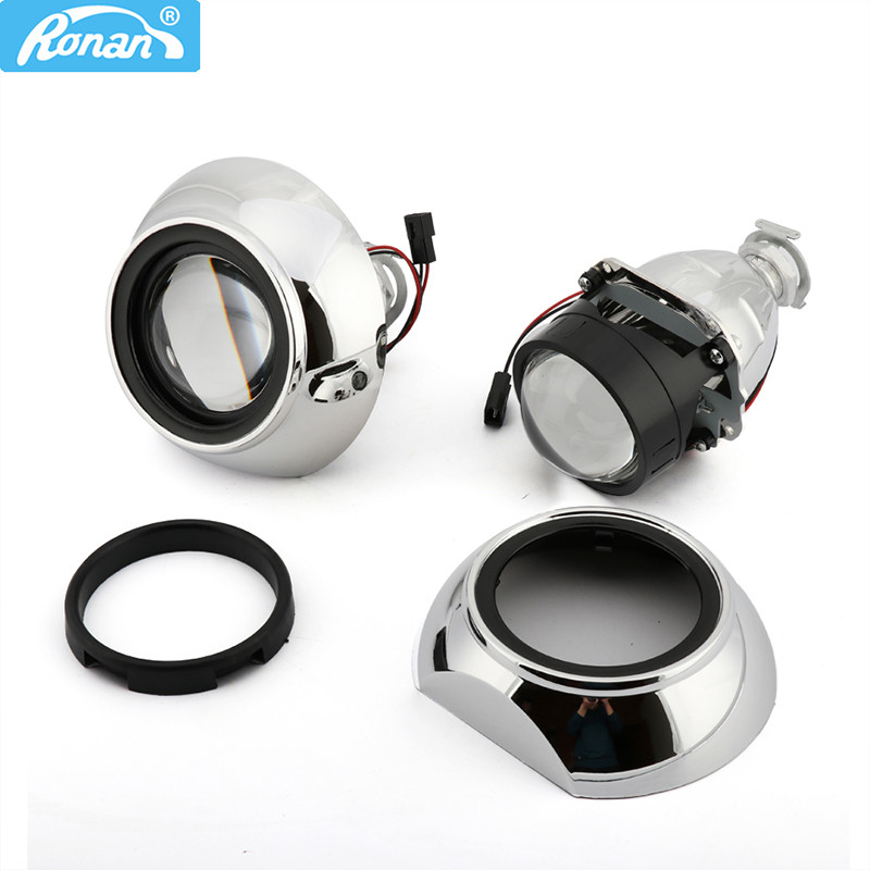 RONAN 2.5in Bi-Xenon HID Projector Ver8.1 Lenses Headlight Iris Smax GTI Shrouds Retrofit H1 H4 H7 H