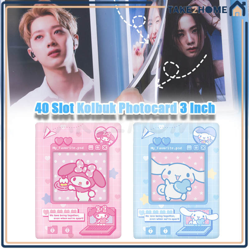 40 Slot Kolbuk Album Sanrio Kpop Korea Photo Album Card Mini/3 Inch Kpop Korea Idol Photocard Sanrio