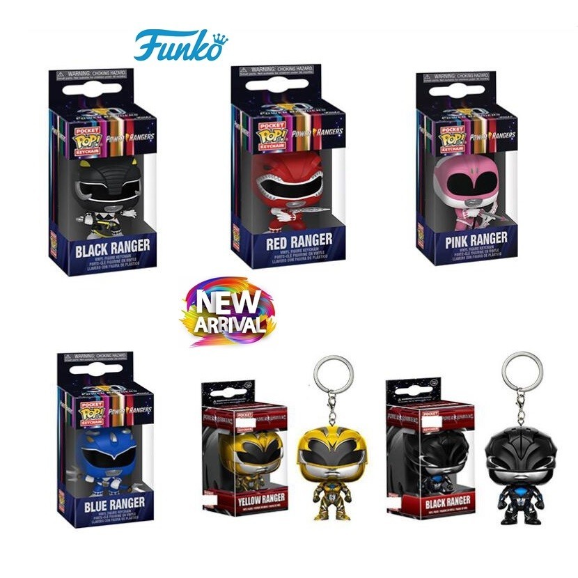 Funko Pop POWER RANGERS Pocket Pop Keychain New Arrival Pink Rangers Red Blue Yellow Ranger Vinyl Fi