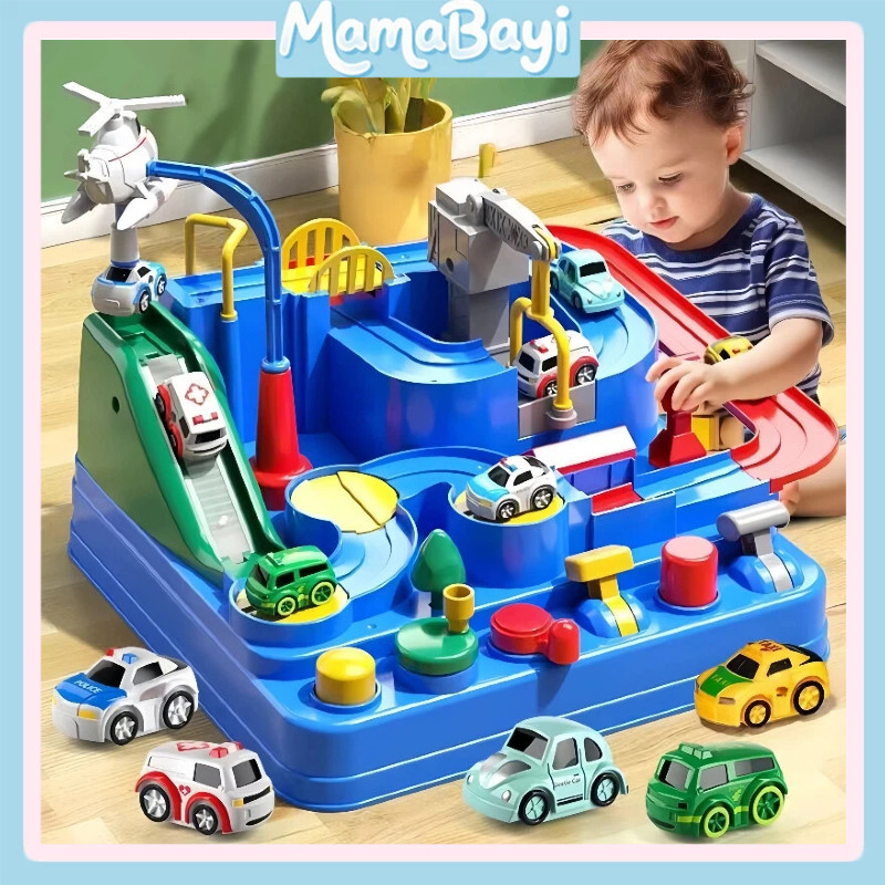 Mainan Anak Simulasi Track Mobil  Car Adventure Brain Game Track Adventure Mainan Edukasi Anak