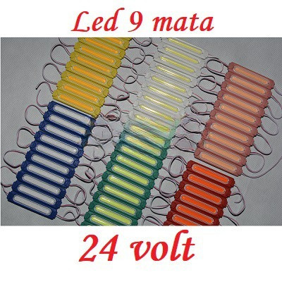 Lampu Led Strip Modul COB 8620 9 Mata 24Volt Waterproof Variasi Mobil Motor Etalase Neon Box 24 V