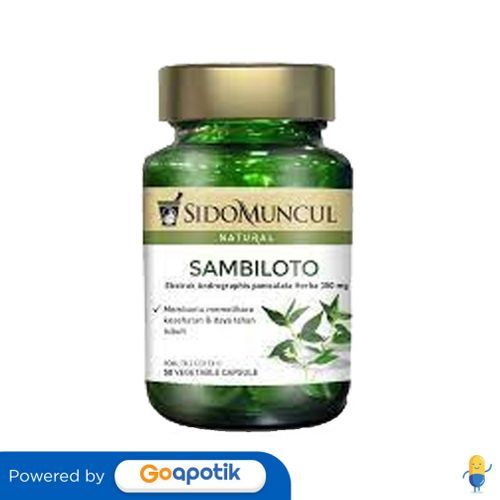 Sidomuncul Natural Sambiloto Botol 50 Kapsul