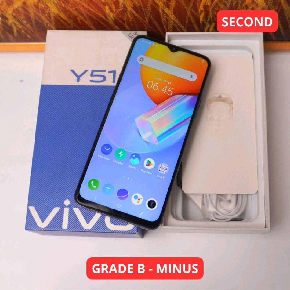 VIVO Y51A 8/128 GB GRADE A - MINUS HP SECOND ORIGINAL SINAR MUTIARA CELL (22672)