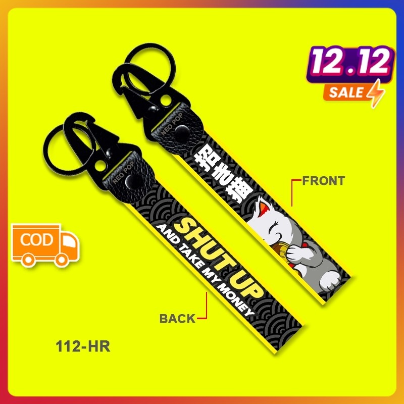 GANTUNGAN KUNCI PREMIUM MANEKI NEKO LUCKY CAT KEYCHAIN AKSESORIS SOUVENIR JAPAN JDM KEY CHAIN BIKE T