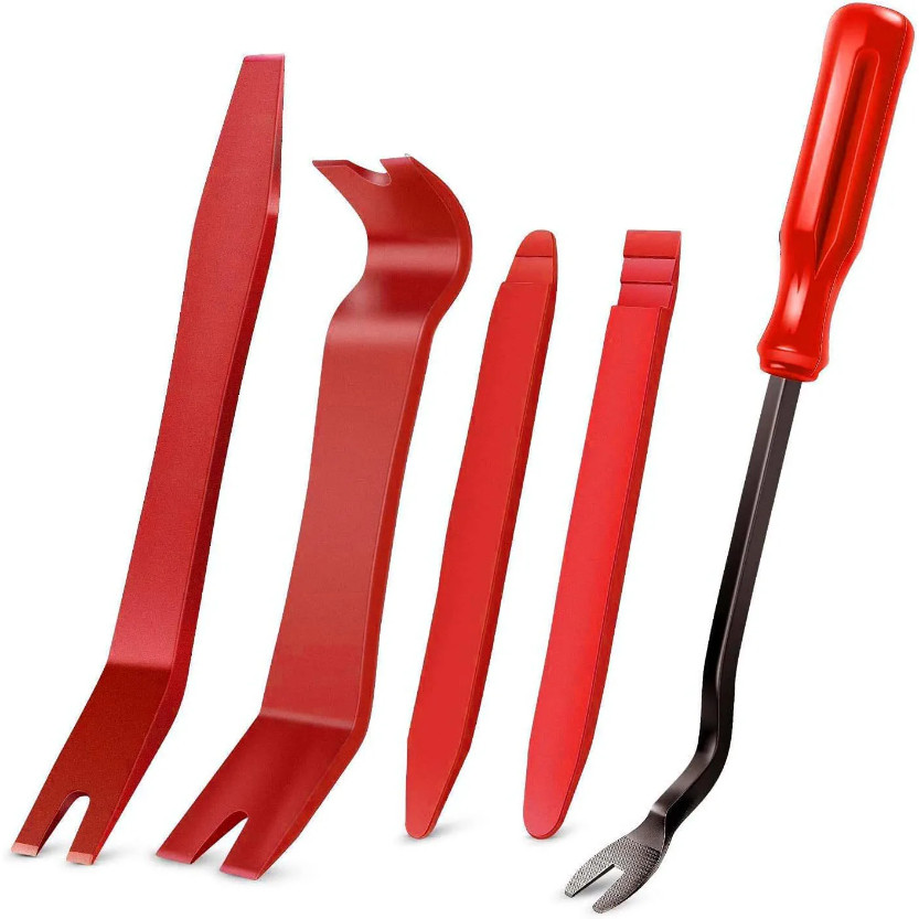 5Pc Trimming and smantling Tool Extraction Kit Car Door Clamp Panel Scrat Free Lever Kit, and Auo Pa