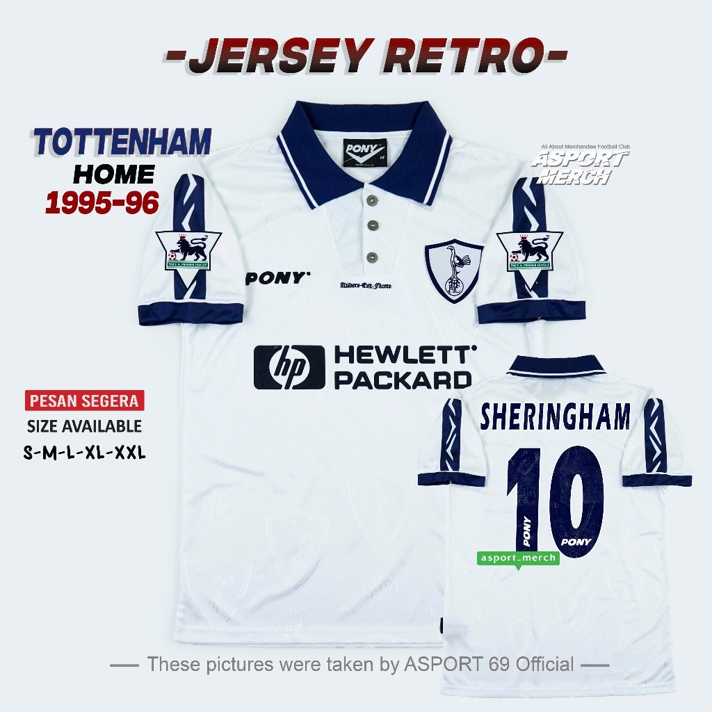 RETRO TOTTENHAM HOME 1995 1996 PONY FANTASY