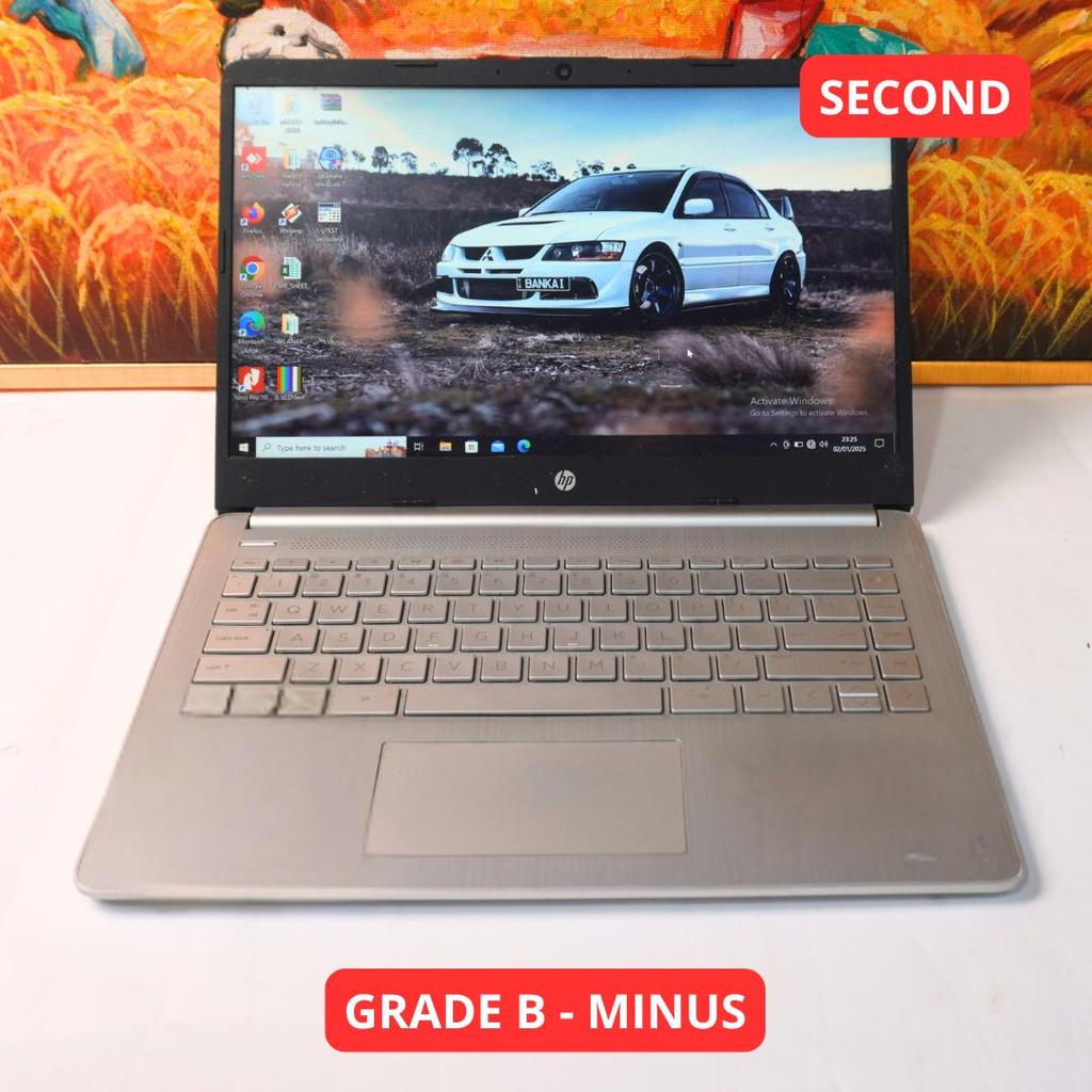 HP 14S-FQ0XXX AMD ATHLON SILVER 3050U 8 GB (14") GRADE B - MINUS LAPTOP SECOND ORIGINAL SINAR MUTIAR