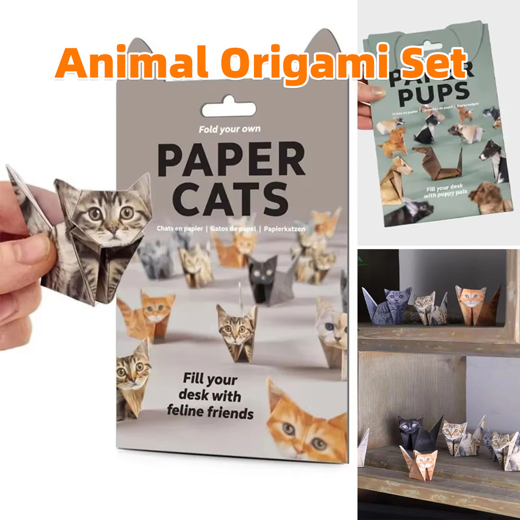 1 kotak Origami Hewan / Kertas origami lipat anak, Mainan DIY kertas lipat origami