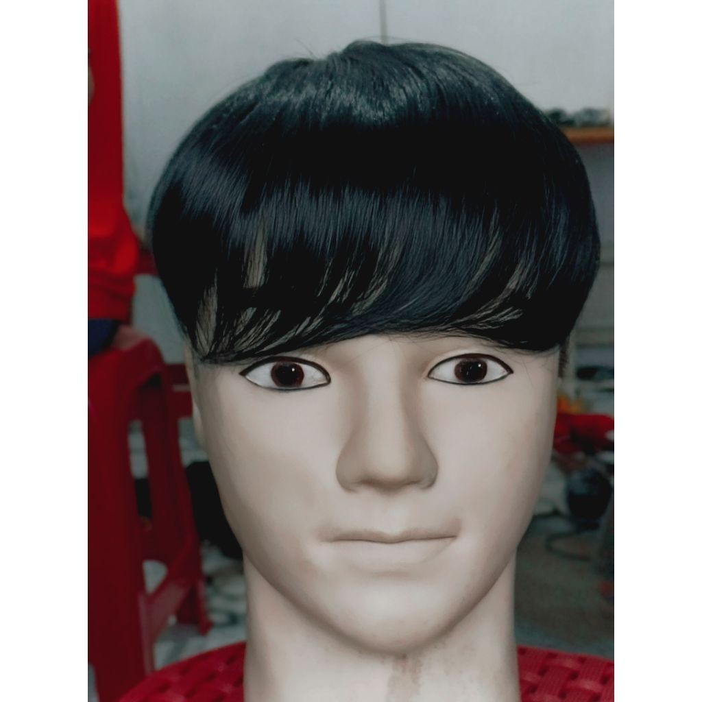WIG PENUTUP BOTAK PRIA/PENUTUP UBAN WARNA HITAM