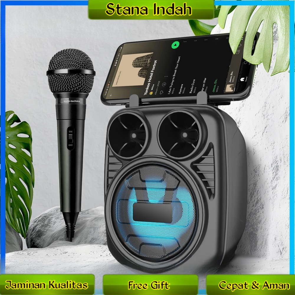 Speaker Portable Bluetooth LED 3 Inches Mobile Phone With Mic