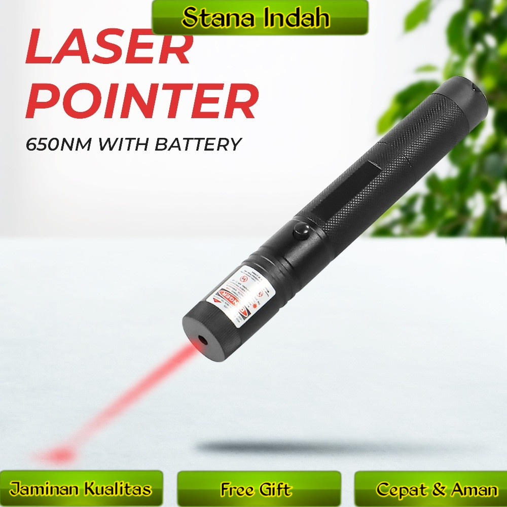 LASER Pointer Merah JARAK JAUH - LASER POINTER 303 - Laser Pointer Presentasi 650NM with Battery