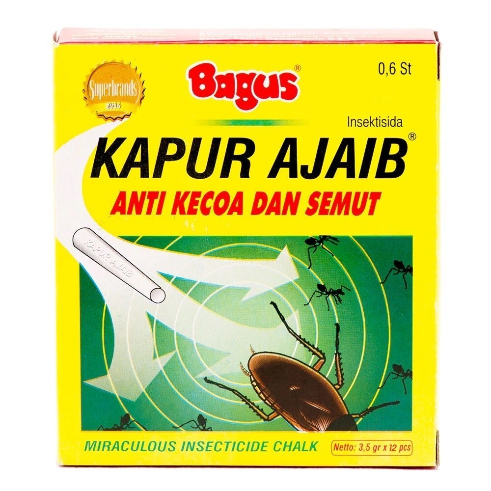 Bagus Kapur Ajaib Asli Box Kecil Isi 2 Batang Anti Kecoa Semut Pembasmi Serangga