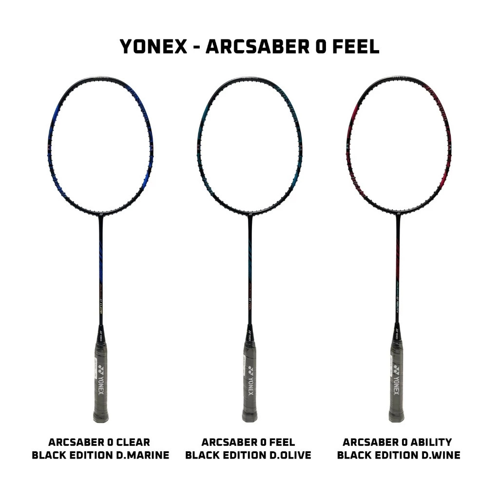 Yonex Arcsaber 0 1 2 Arc Saber 0 Feel Clear Ability Black Edition Raket Badminton Bulutangkis FREE C
