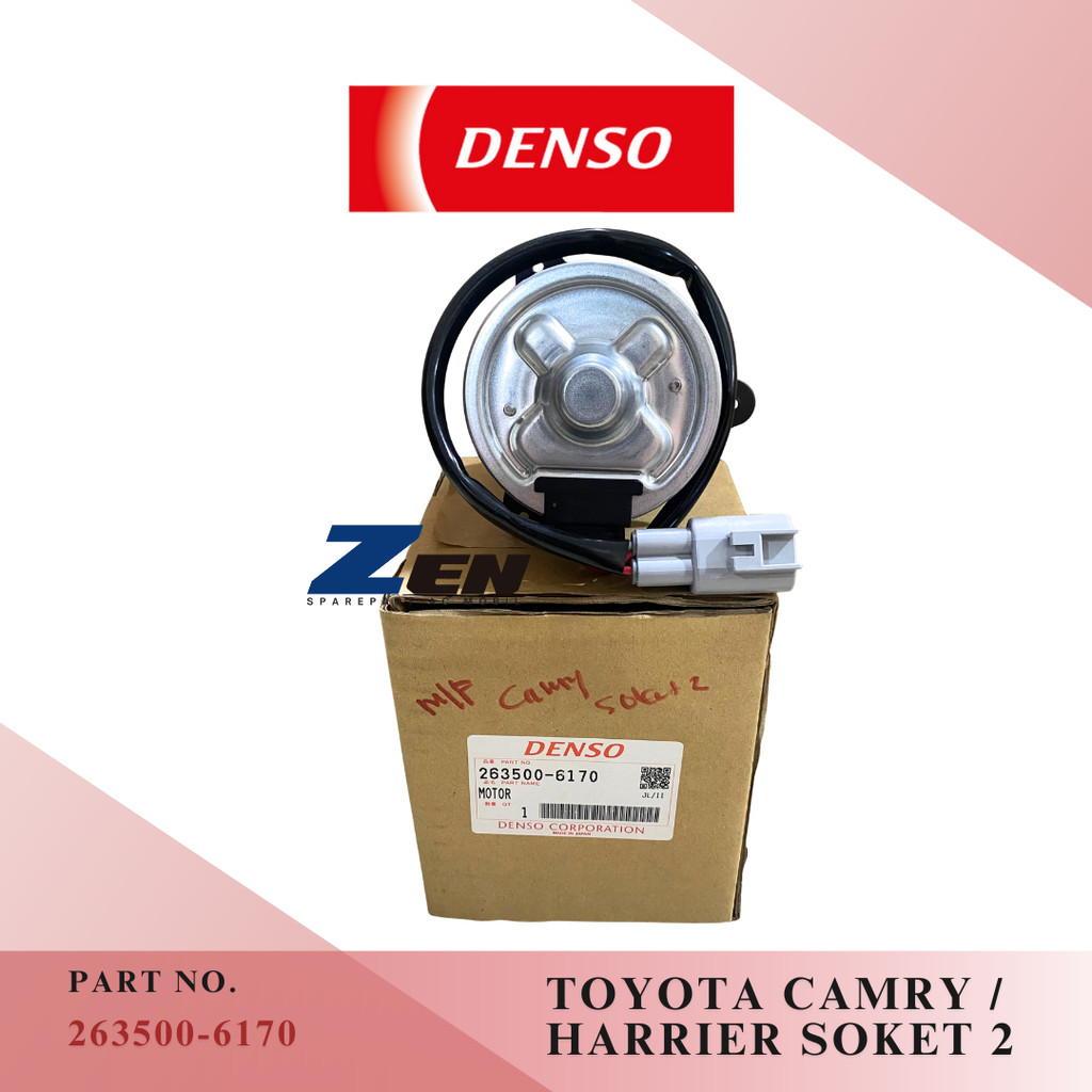 MOTOR FAN RADIATOR AC CAMRY HARRIER 2.4CC SOKET 2 DENSO ASLI MF 263500-6170