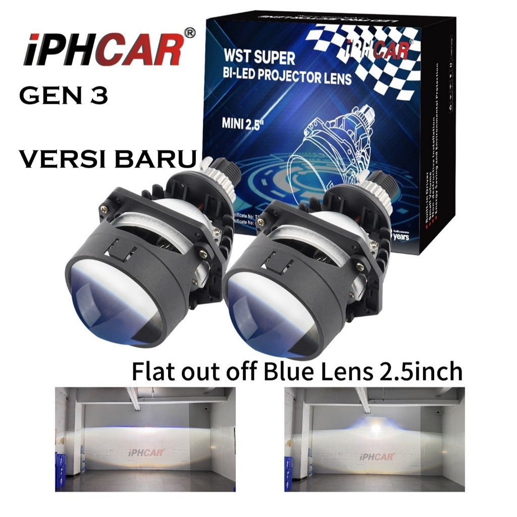 Lampu BILED IPHCAR GEN 3 NEW WST SUPER 60W LASER 2.5 INCH projector mobil motor projie proyektor bi 
