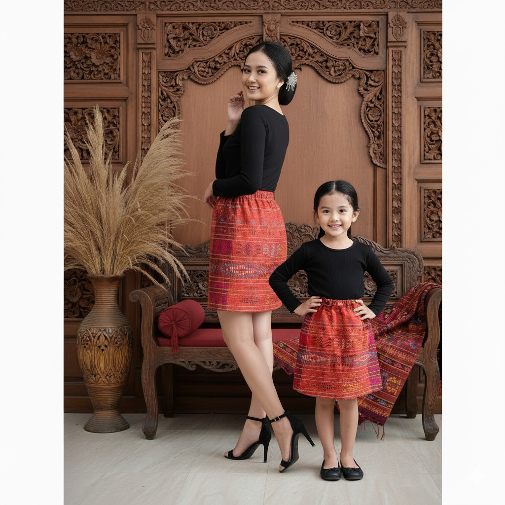 Rok Ulos Batak Wanita - Ulos Sadum - Rok Ulos Siap Pakai / B S