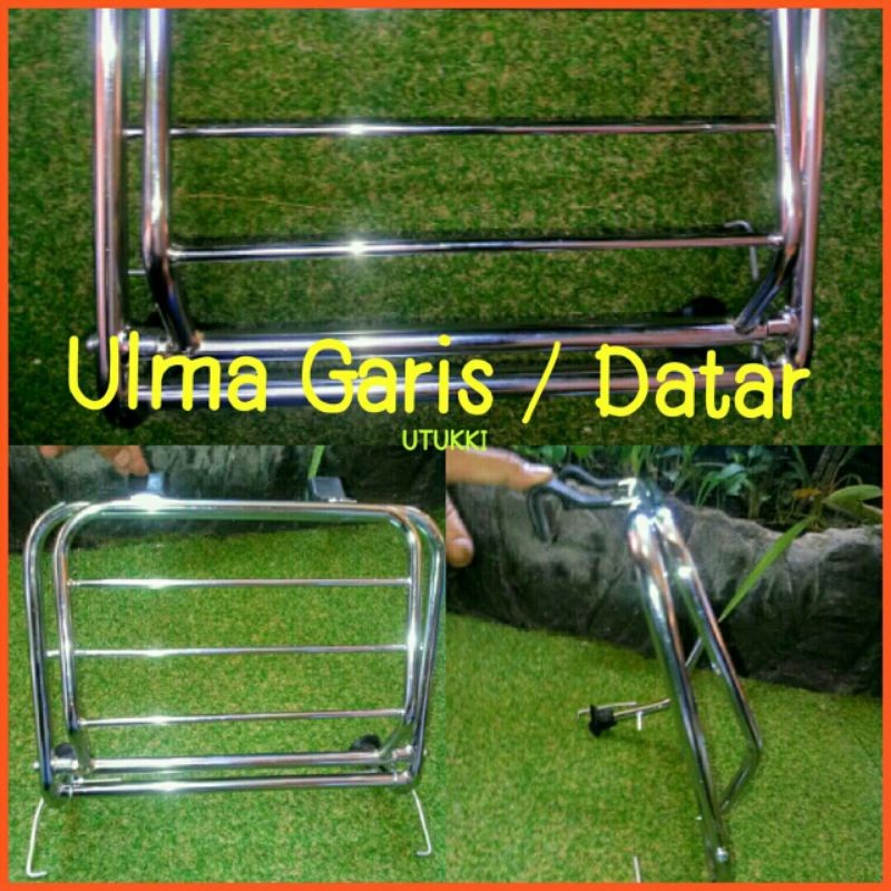 frontrack Vespa ulma rak depan ulma Vespa vbb super sprint crom dan hitam garage vespa
