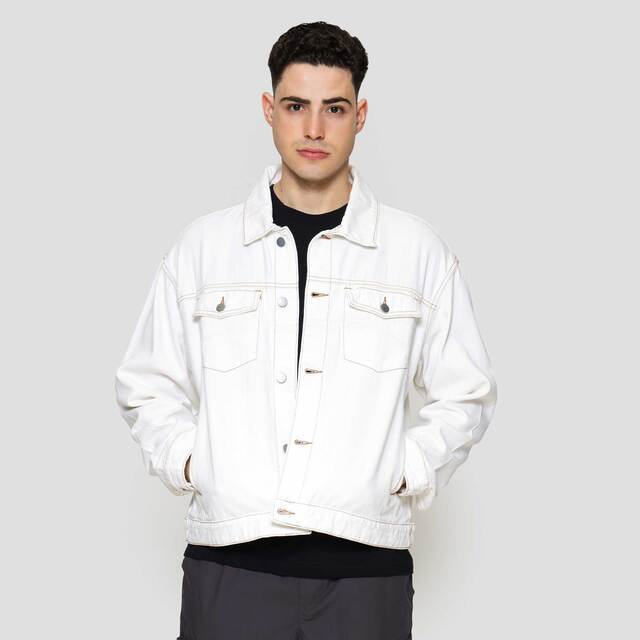 Nevada Costrast Stitch Boxy Fit Jaket Denim Pria 122730019