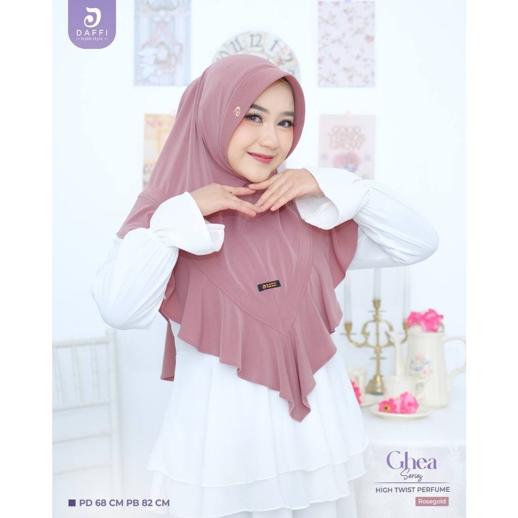 DAFFI HIJAB ORI - Bergo GHEA Daffi Hijab Terbaru Jersey Premium