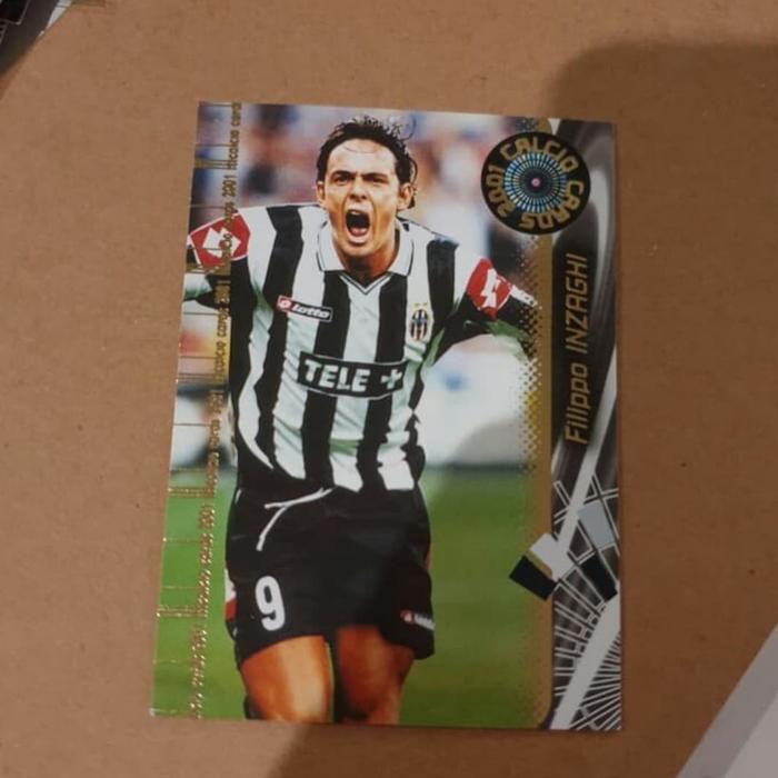 Kartu Bola Panini 2001 Filippo Inzaghi Juventus - MOST WANTED CARD TaO 