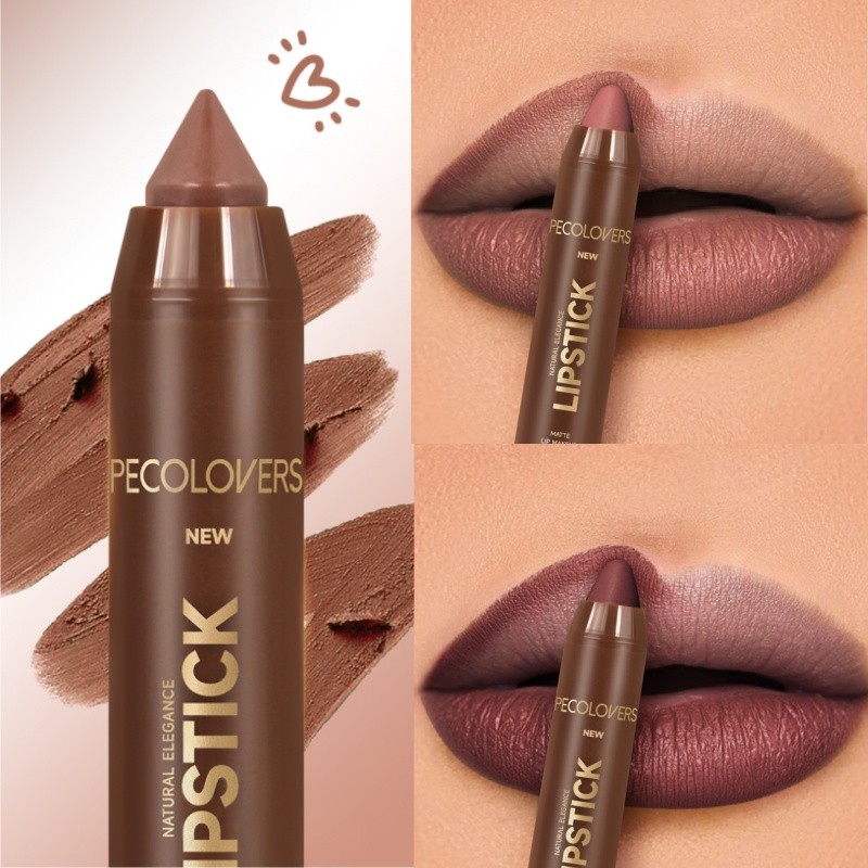 Lipstik Pena Matte, Lipstik Nude Halus, Tahan Air dan Tahan Lama