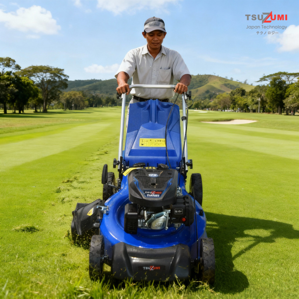 Mesin Pemotong Rumput Dorong Lawn Mower Tsuzumi TLV56Z2 / Mesin Potong Rumput