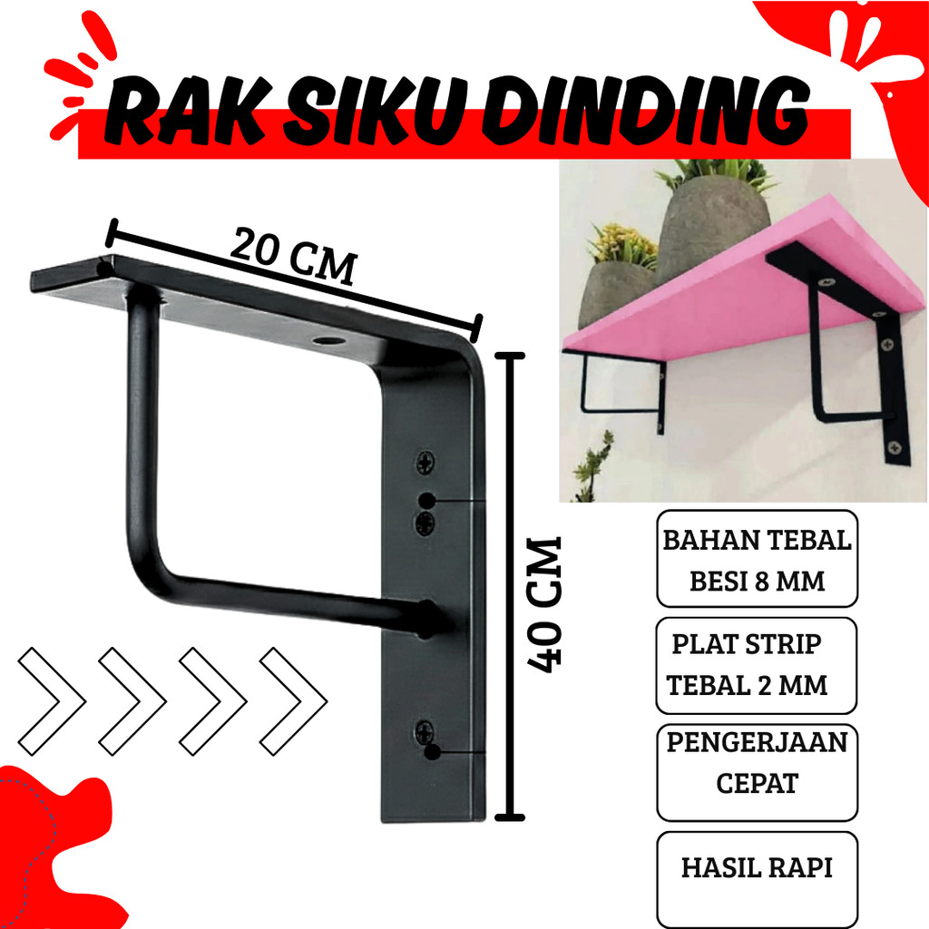 Rak Besi Siku Ambalan/RAK TEMPEL DINDING Multifungsi