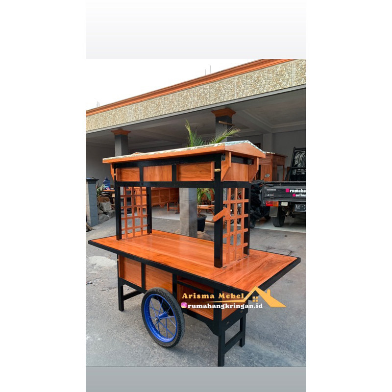 Arisma Gerobak angkringan jepang kotak kotak, gerobak angkringan jepang murah, gerobak angkringan di