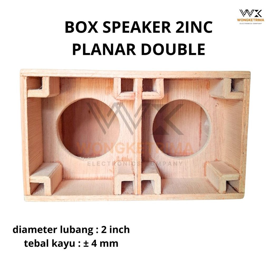 Box Speaker 2 Inch Planar Double Kayu Lapis Tebal 4mm Dimensi 15x10x9 Enclosure 2 In Handmade