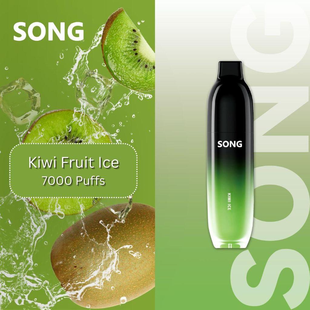 SONG CHARM - Kiwi Fruit Ice 7000 Puffs Disposable Pod Vape Sekali Pakai
