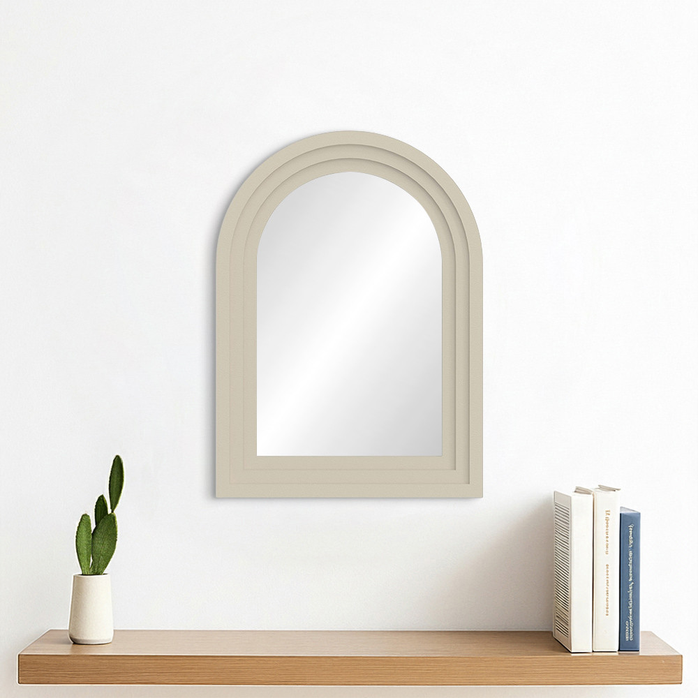 Informa 40X55 cm Cermin Dinding Wm16 - Putih Wall Mirror Minimalis Modern Estetik Kaca Hias Kamar Ti