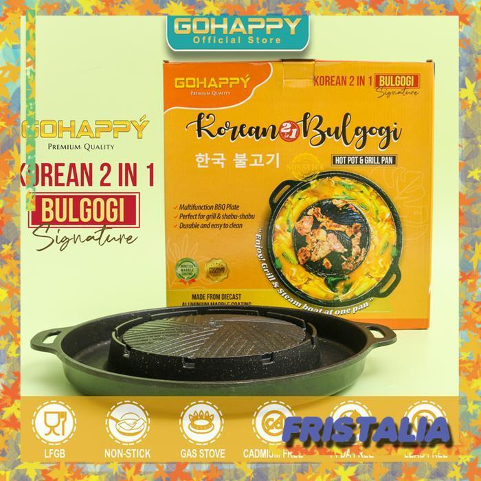 Sukiyaki Bulgogi Pan 2 in 1 MOOKATA Panci Grill Pan shabu shabu stein - BULGOGI 2IN1 GM