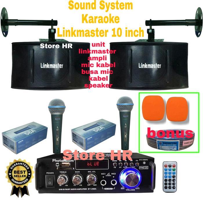 sound system karaoke original paket linkmaster 10 inch 1 set paket 2
