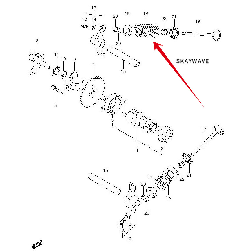 PER KATUP VALVE PER KLEP SUZUKI SKAYWAVE SPIN SHOGUN SGP 12921-28G40-000