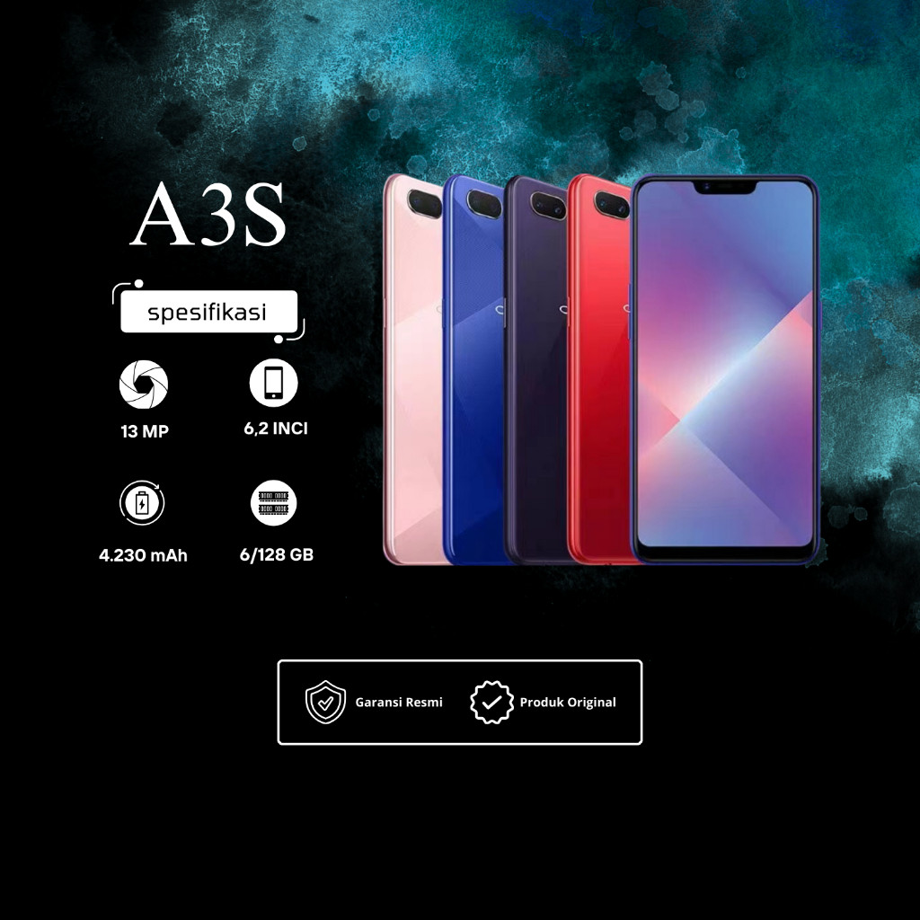 HP OPPO A3S ram 6/128GB 4G LTE GARANSI 1 TAHUN
