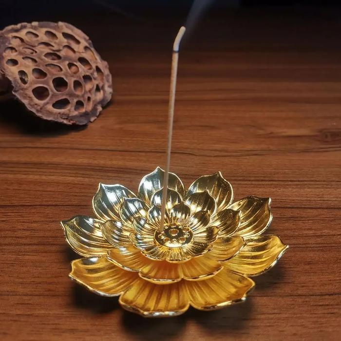Tempat Bakar Hio Lingkar Dupa Lotus Stick Incense Holder