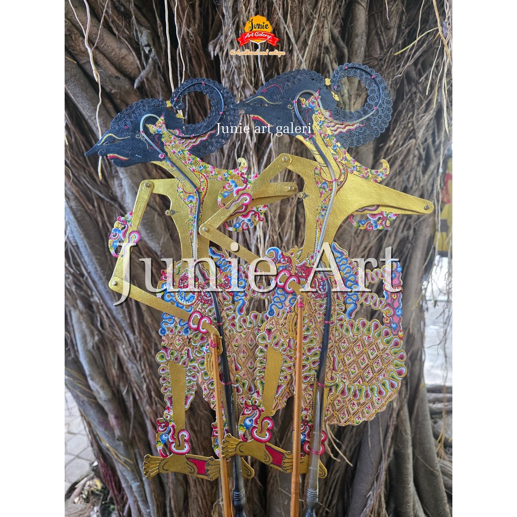 Sepasang Wayang Kulit Nakula Sadewa Pandawa premium