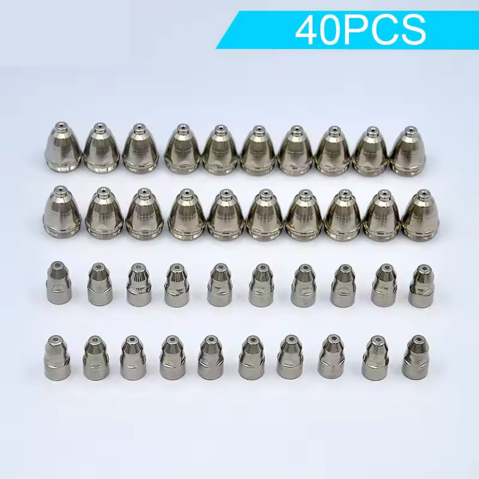 40 100Pcs P80 NozzleTip Electrode Consumables Plasma Cutting Torch Spare Parts Accessories LGK100CUT