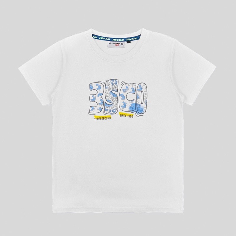 3Second Kids Original Kaos Grapis Logo Lengan Pendek 100% Cotton Combed 24s Katun Tshirt Graphic Kid