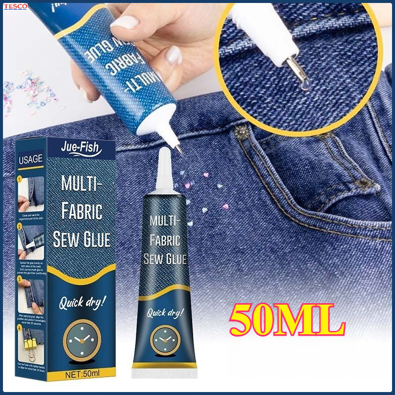 50ML Lem Kain Lem Baju Lem Buat Kain Ukuran 50ml Untuk Kain Robek Bolong Robek Lem Perekat Kain Lem