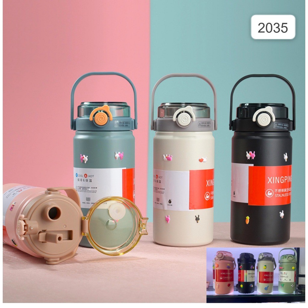 (SR) Tumbler 2035 1000ml/Botol Termos Stainless Steel Floral Series