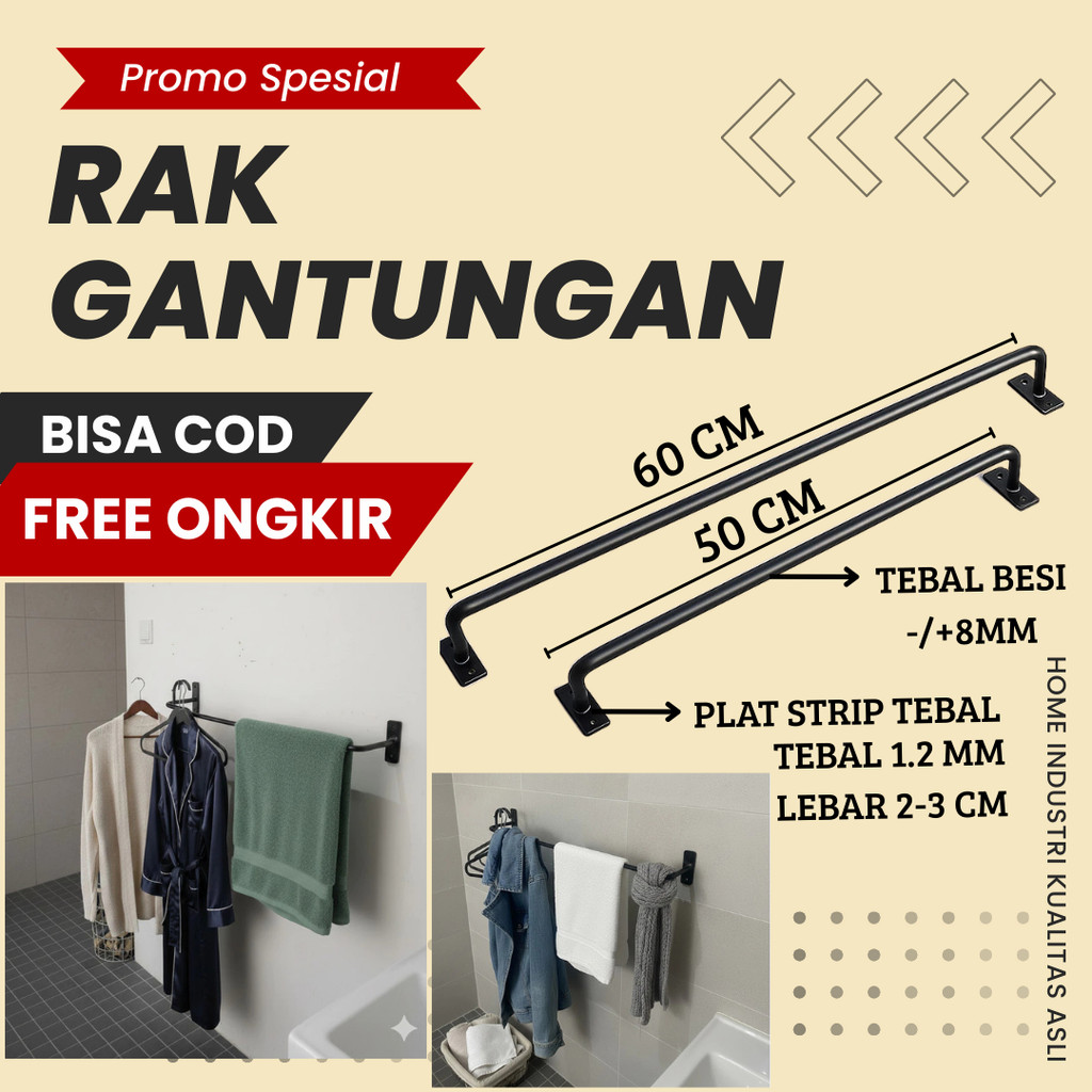 Rak Gantungan Handuk Gantungan Baju Gawang  Handuk Tempel Tembok Gantungan Handuk Tempel Dinding Rak