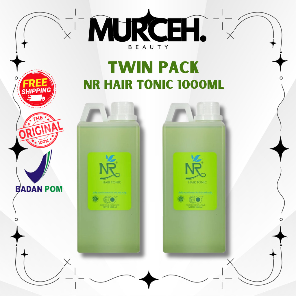 [MURCEH][TWIN PACK] BUNDLE NR GREEN HAIR TONIC 1000ML | Vitamin Rambut & Kulit Kepala - Anti Ketombe