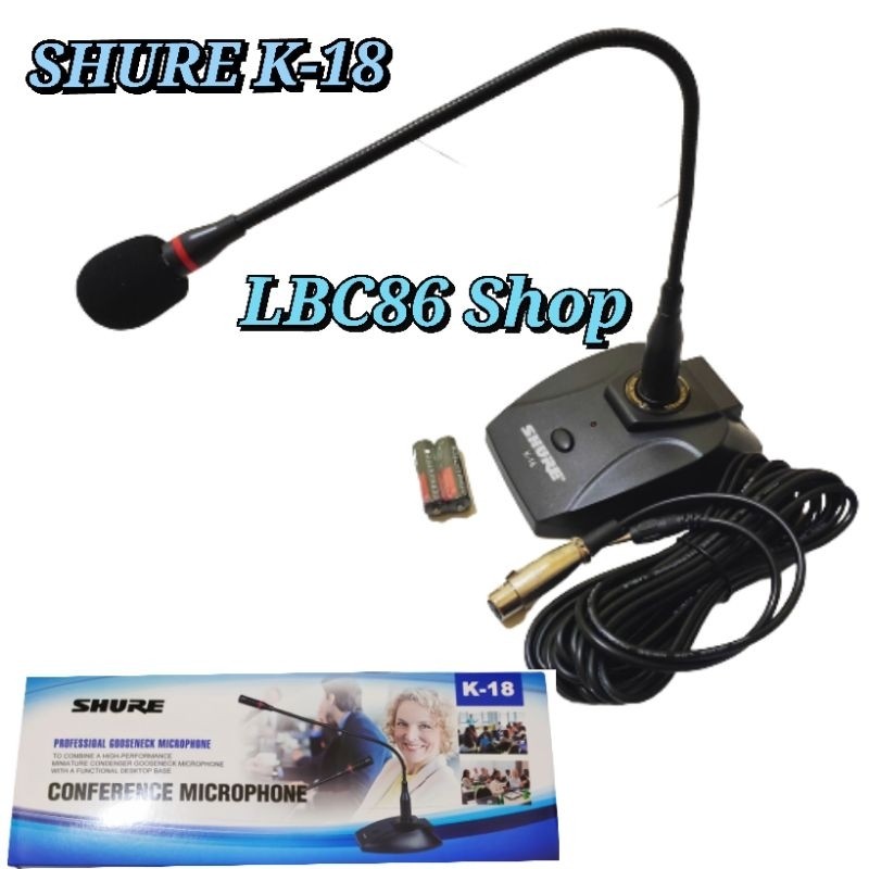 GS Shure mic podium/mic conference meja SHURE TM-18