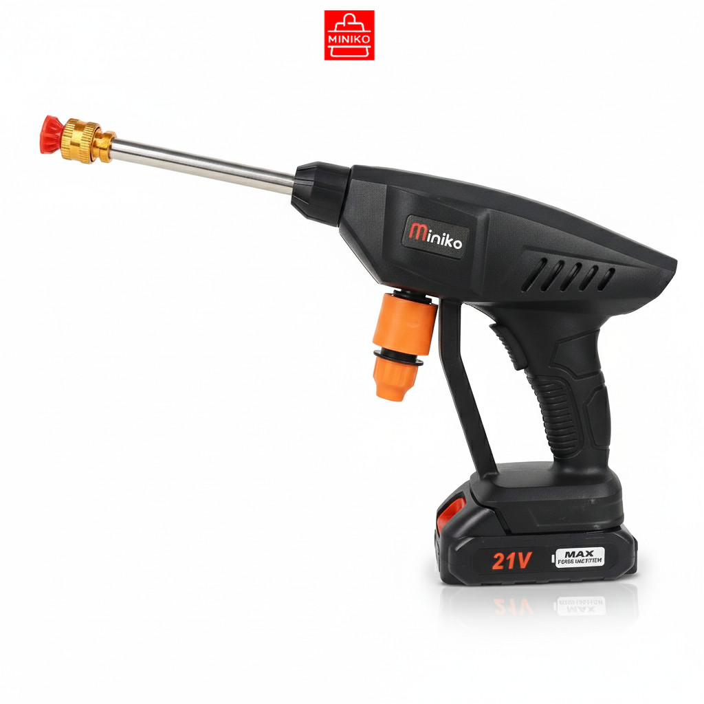MINIKO - Jet Cleaner 21V Full Set Koper / Mesin Cuci Steam Mobil Motor Cordless 21 Volt Lengkap