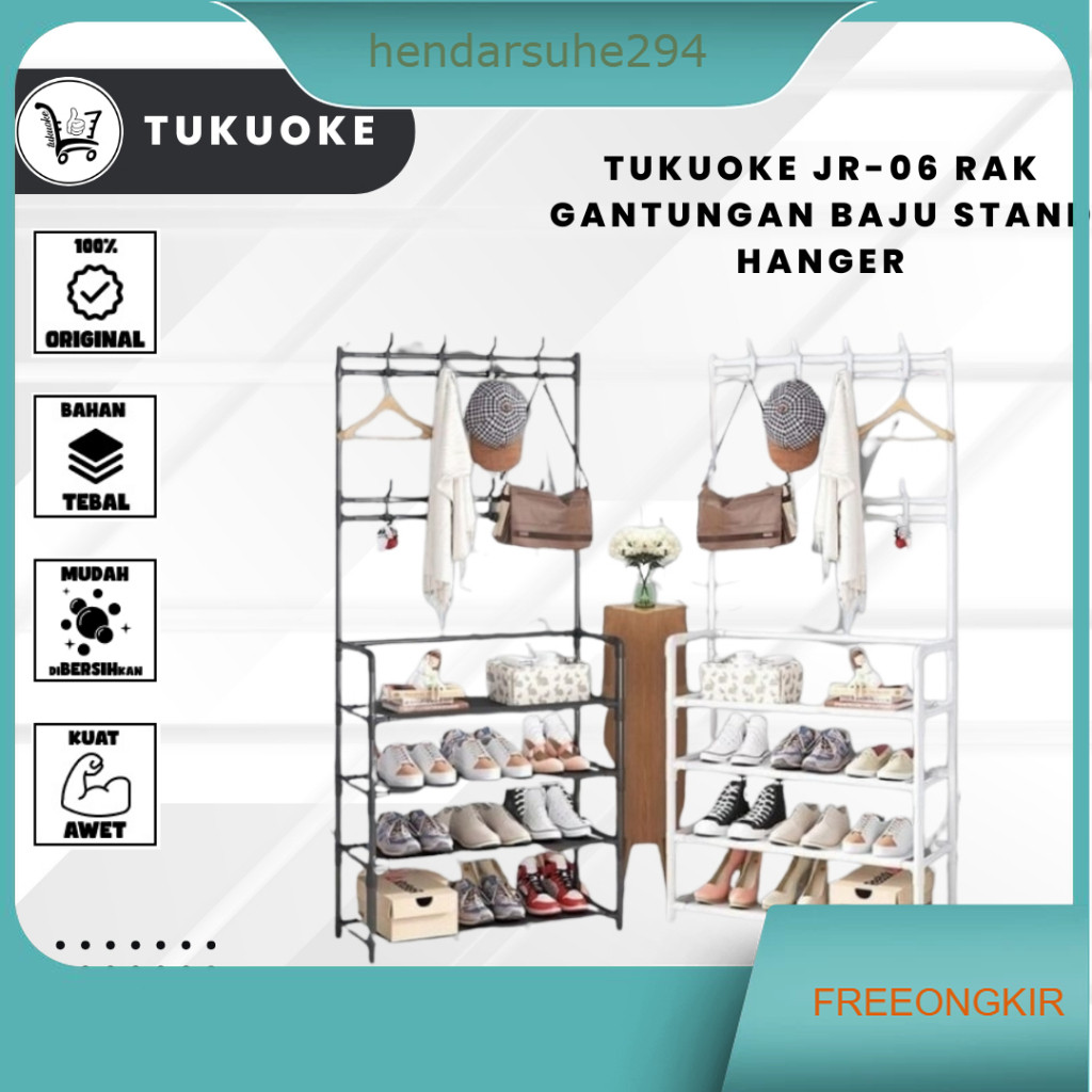 TUKUOKE JR-06 RAK GANTUNGAN BAJU STAND HANGER MULTIFUNGSI GANTUNGAN PAKAIAN RAK GANTUNG OK SERBAGUNA