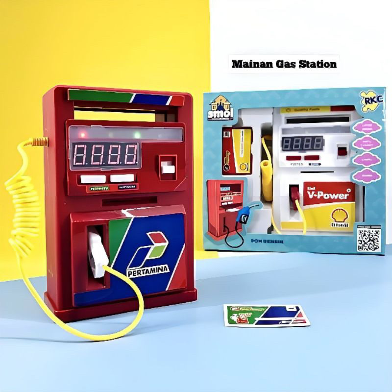 (BISA COD) MAINAN ANAK POM BENSIN MUSIK DAN LAMPU / MAINAN ANAK PERTAMINA POM BENSIN ANAK SPBU MINI 