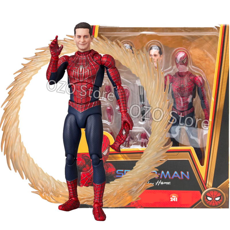 New Mafex 241 Tobey Maguire Spider Man No Way Home Friendly Neighborhood Spider Man Anime Action Fig